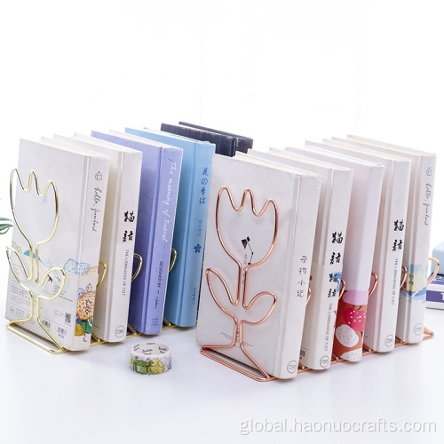 Book Holder Wire furnishing iron bookshelf metal creative magazine rack Supplier